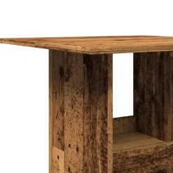 Bartafels-vidaXL - Bartafel met opbergruimte - Oud hout - Bewerkt hout - 60x60x102 cm