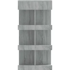 Bartafels-vidaXL - Bartafel met schappen - Grijs sonoma eiken - Bewerkt hout - 100x50 cm