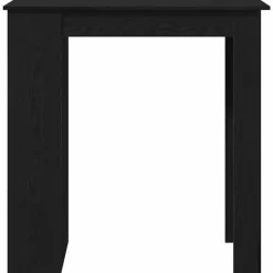 Bartafels-vidaXL - Bartafel met schappen - Zwart eiken - Bewerkt hout - 102x50 cm