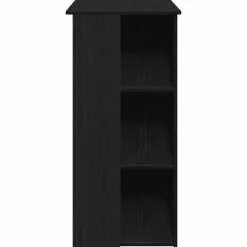 Bartafels-vidaXL - Bartafel met schappen - Zwart eiken - Bewerkt hout - 102x50 cm