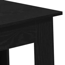 Bartafels-vidaXL - Bartafel met schappen - Zwart eiken - Bewerkt hout - 102x50 cm