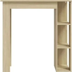 Bartafels-vidaXL - Bartafel met schappen - Sonoma eiken - Bewerkt hout - 102x50 cm