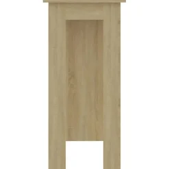 Bartafels-vidaXL - Bartafel met schappen - Sonoma eiken - Bewerkt hout - 102x50 cm