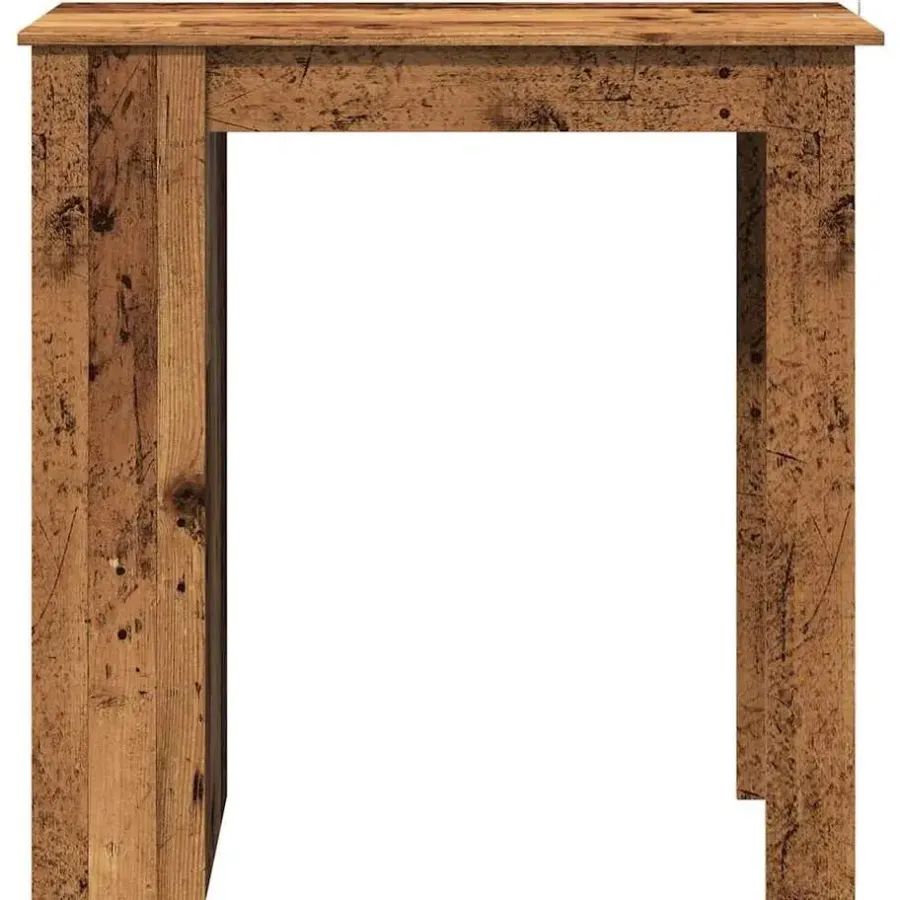 Bartafels-vidaXL - Bartafel met schappen - Oud hout - Bewerkt hout - 102x50 cm