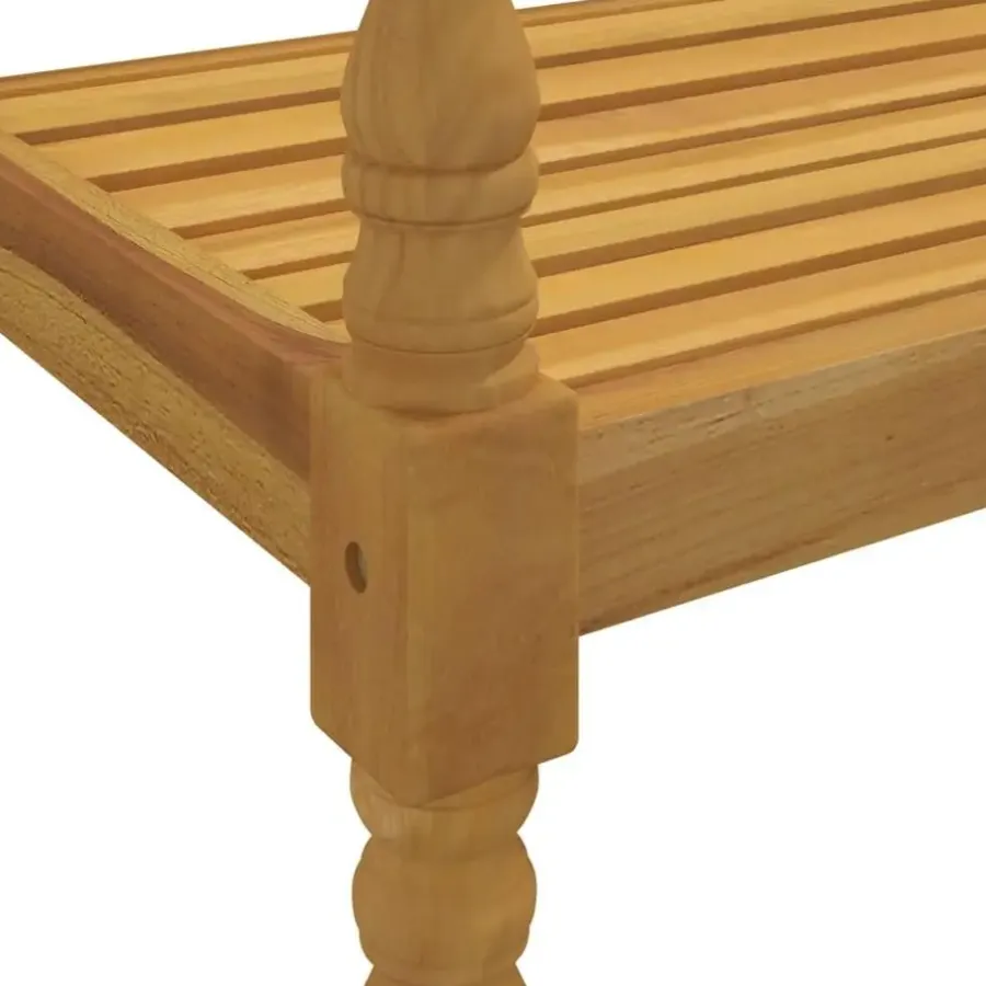 Tuinbanken-vidaXL - Batavia Tuinbank met blauw kussen - Teakhout - 150x51.5x84 cm
