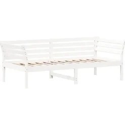 1-Persoons Bedden-vidaXL - Bed - Wit - Grenenhout - 90 x 200 cm - Zonder matras