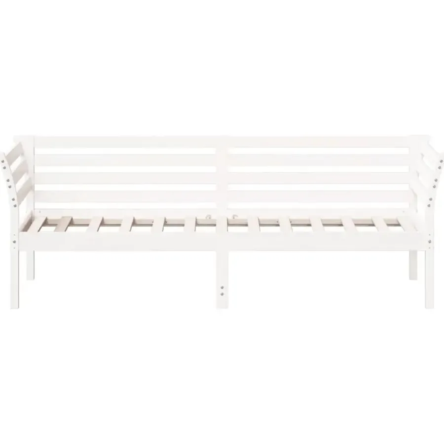 1-Persoons Bedden-vidaXL - Bed - Wit - Grenenhout - 90 x 200 cm - Zonder matras