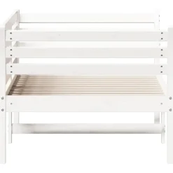 1-Persoons Bedden-vidaXL - Bed - Wit - Grenenhout - 90 x 200 cm - Zonder matras