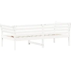 1-Persoons Bedden-vidaXL - Bed - Wit - Grenenhout - 90 x 200 cm - Zonder matras