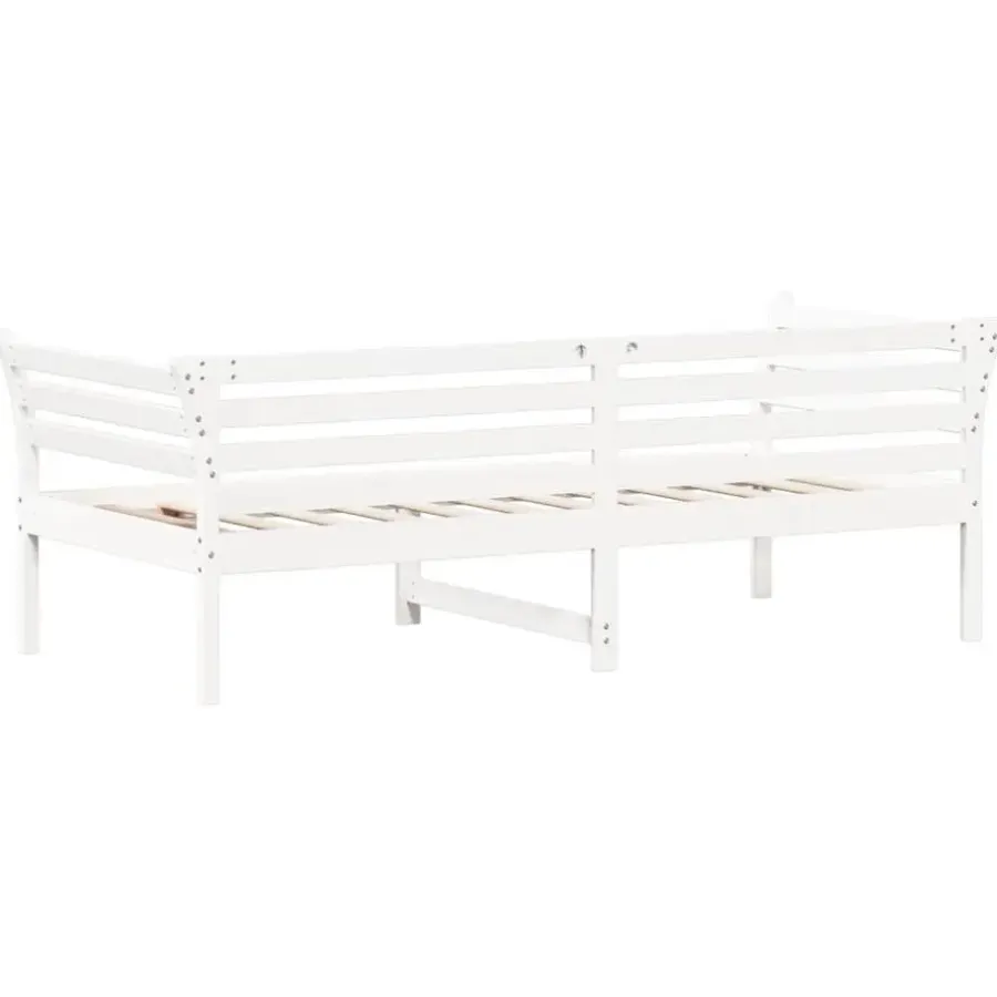 1-Persoons Bedden-vidaXL - Bed - Wit - Grenenhout - 90 x 200 cm - Zonder matras
