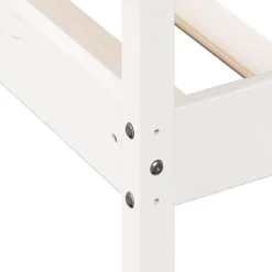 1-Persoons Bedden-vidaXL - Bed - Wit - Grenenhout - 90 x 200 cm - Zonder matras