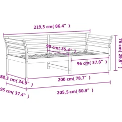 1-Persoons Bedden-vidaXL - Bed - Wit - Grenenhout - 90 x 200 cm - Zonder matras