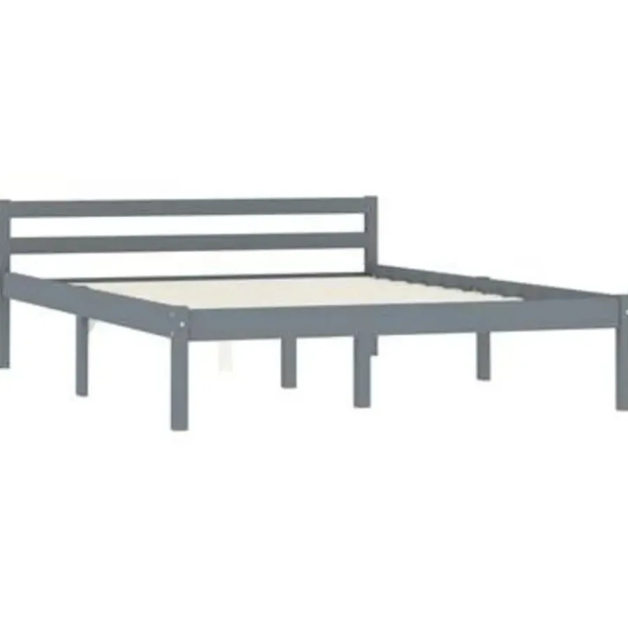 Twijfelaars-vidaXL - Bed frame - Grijs - Massief grenenhout - 120x200 cm