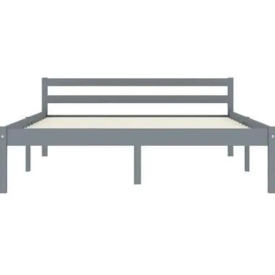 Twijfelaars-vidaXL - Bed frame - Grijs - Massief grenenhout - 120x200 cm