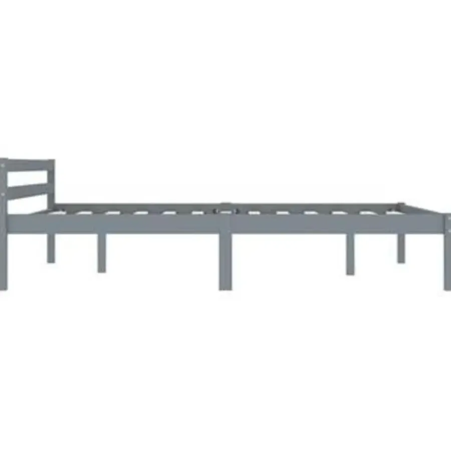 Twijfelaars-vidaXL - Bed frame - Grijs - Massief grenenhout - 120x200 cm