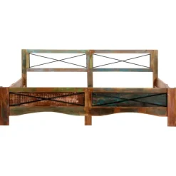 Twijfelaars-vidaXL - Bed frame - Multikleur - Massief gerecycled hout - 180x200 cm
