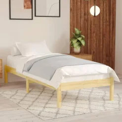 vidaXL - Bed frame - Naturel - Massief grenenhout - 90x200 cm