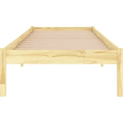 vidaXL - Bed frame - Naturel - Massief grenenhout - 90x200 cm