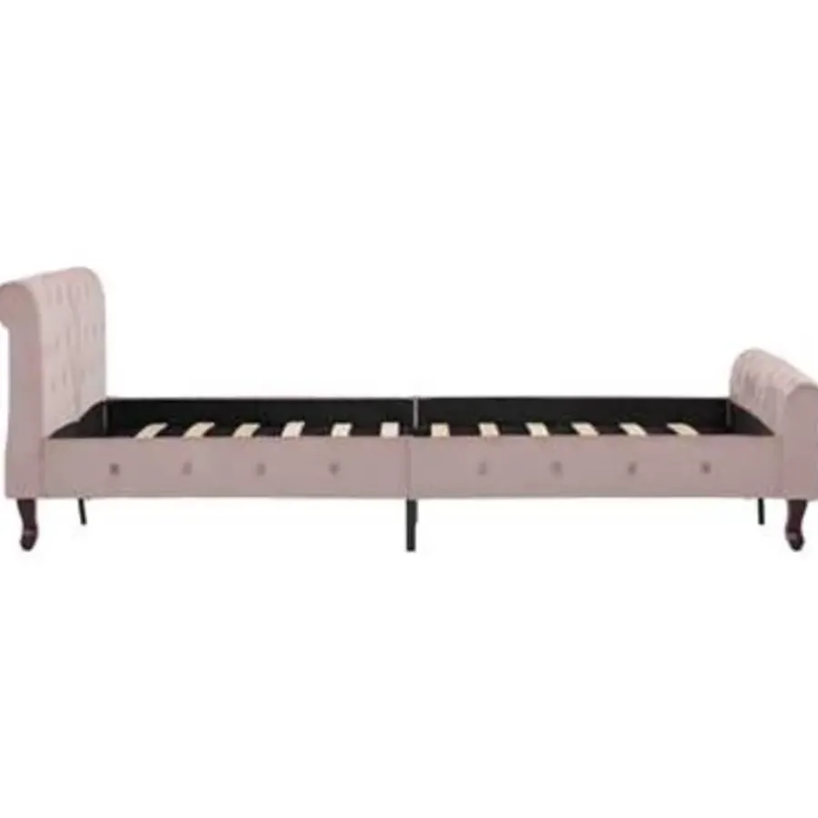 vidaXL - Bed frame - Roze - Fluweel - 120x200 cm