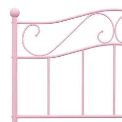 1-Persoons Bedden-vidaXL - Bed frame - Roze - Metaal - 90 x 200 cm