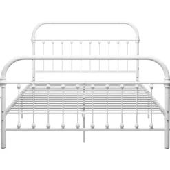 Twijfelaars-vidaXL - Bed frame - Wit - Metaal - 140 x 200 cm