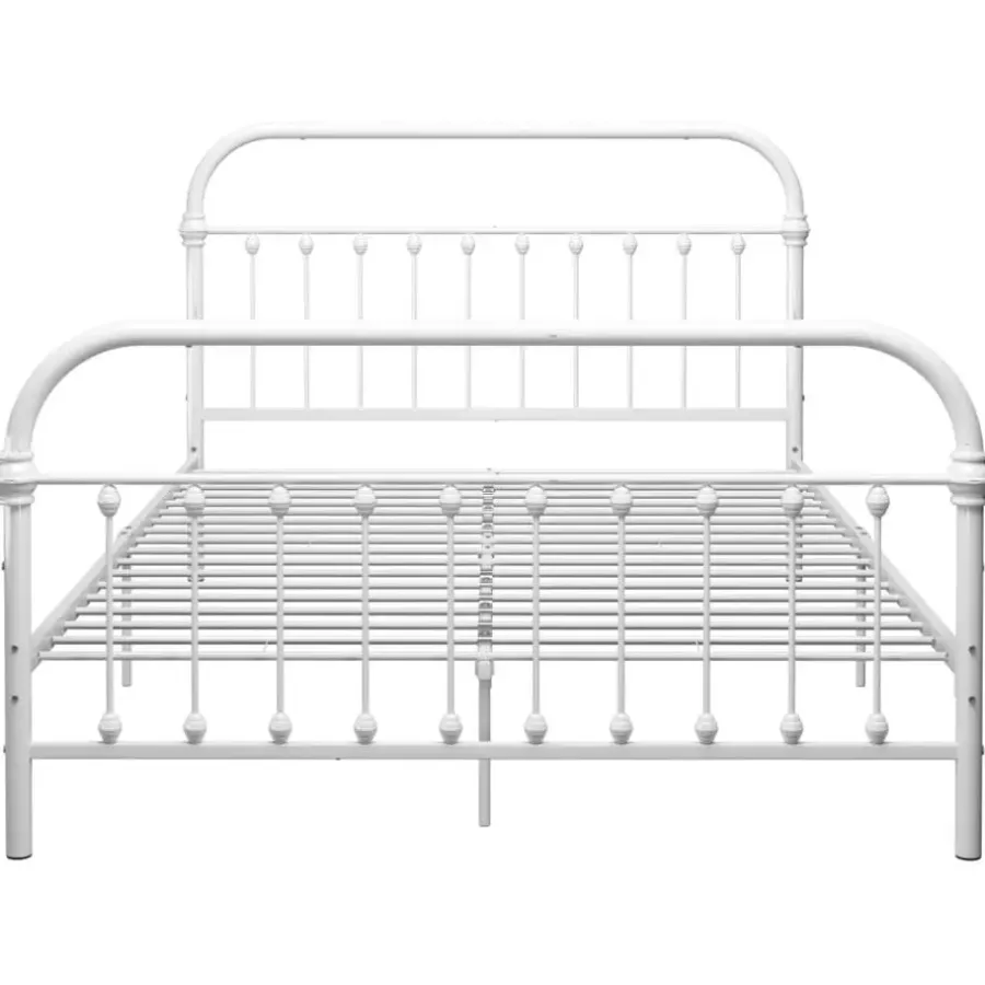 Twijfelaars-vidaXL - Bed frame - Wit - Metaal - 140 x 200 cm