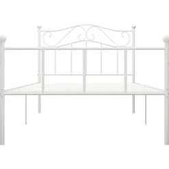 vidaXL - Bed frame - Wit - Metaal - 90 x 200 cm
