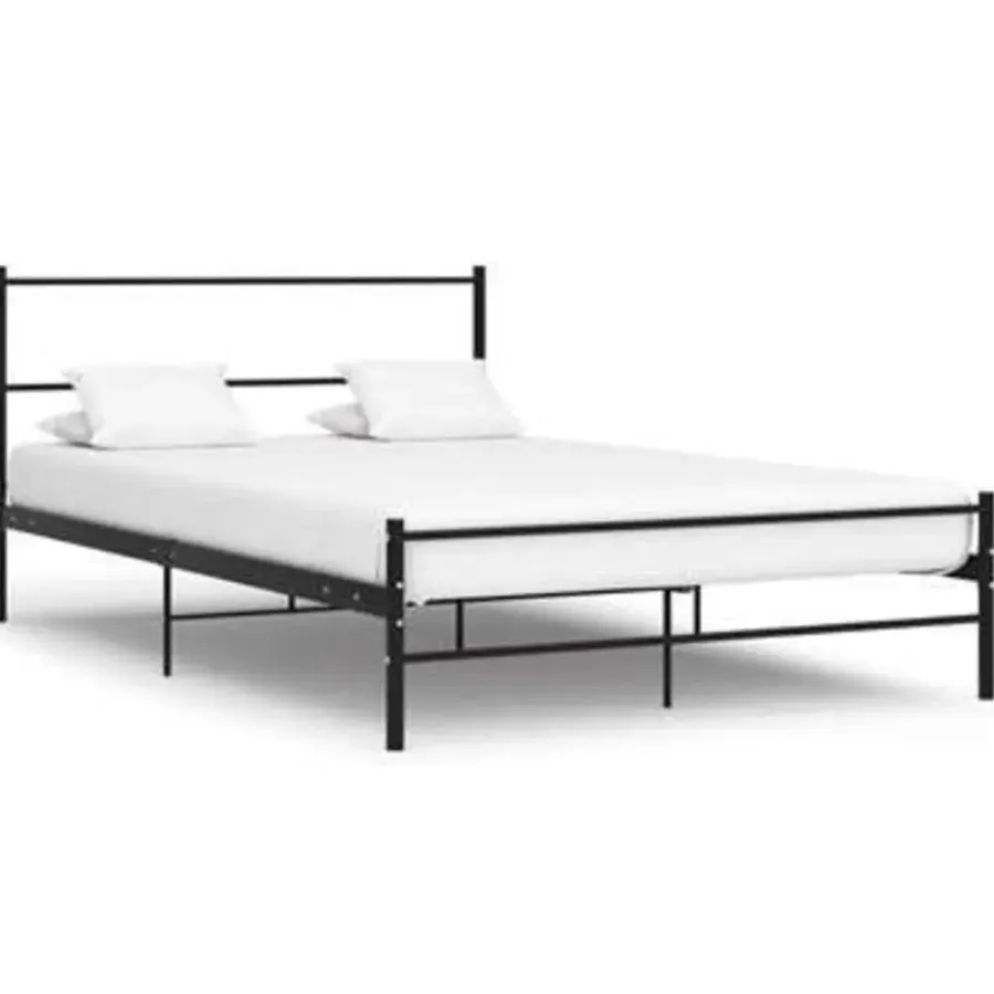 vidaXL - Bed frame - Zwart - Metaal - 160 x 200 cm