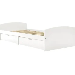 vidaXL - Bed frame incl. lades - Wit - Massief grenenhout - 90x200 cm