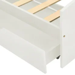 vidaXL - Bed frame incl. lades - Wit - Massief grenenhout - 90x200 cm