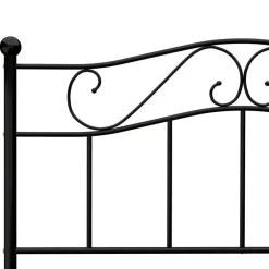 Twijfelaars-vidaXL - Bed frame met hoofdeinde - Zwart - Metaal - 120x200 cm