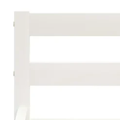 vidaXL - Bed frame met hoofdeinde - Wit - Massief grenenhout - 140x200 cm