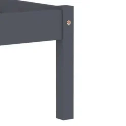 2-Persoons Bedden-vidaXL - Bed frame met hoofdeinde - Grijs - Massief grenenhout - 160x200 cm