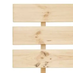 Twijfelaars-vidaXL - Bed frame met hoofdeinde - Bruin - Massief grenenhout - 120x200 cm