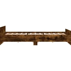 vidaXL - Bed frame met hoofd- en voeteneinde - Gerookt eiken - 180x200 cm