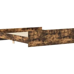vidaXL - Bed frame met hoofd- en voeteneinde - Gerookt eiken - 180x200 cm