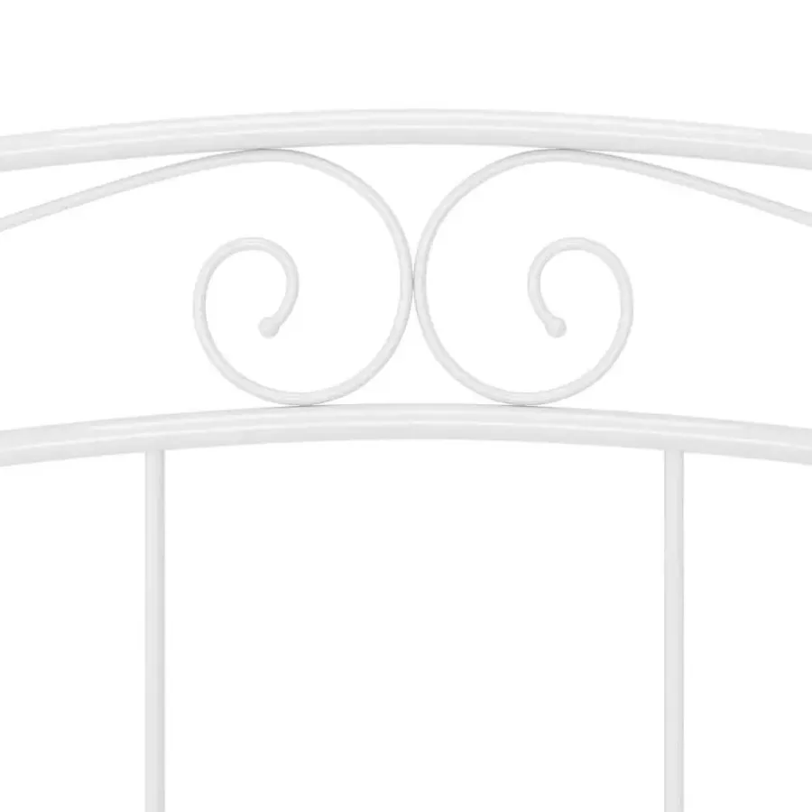 vidaXL - Bed frame met hoodfbord en lattenbodem - Wit - Metaal - 140x200 cm