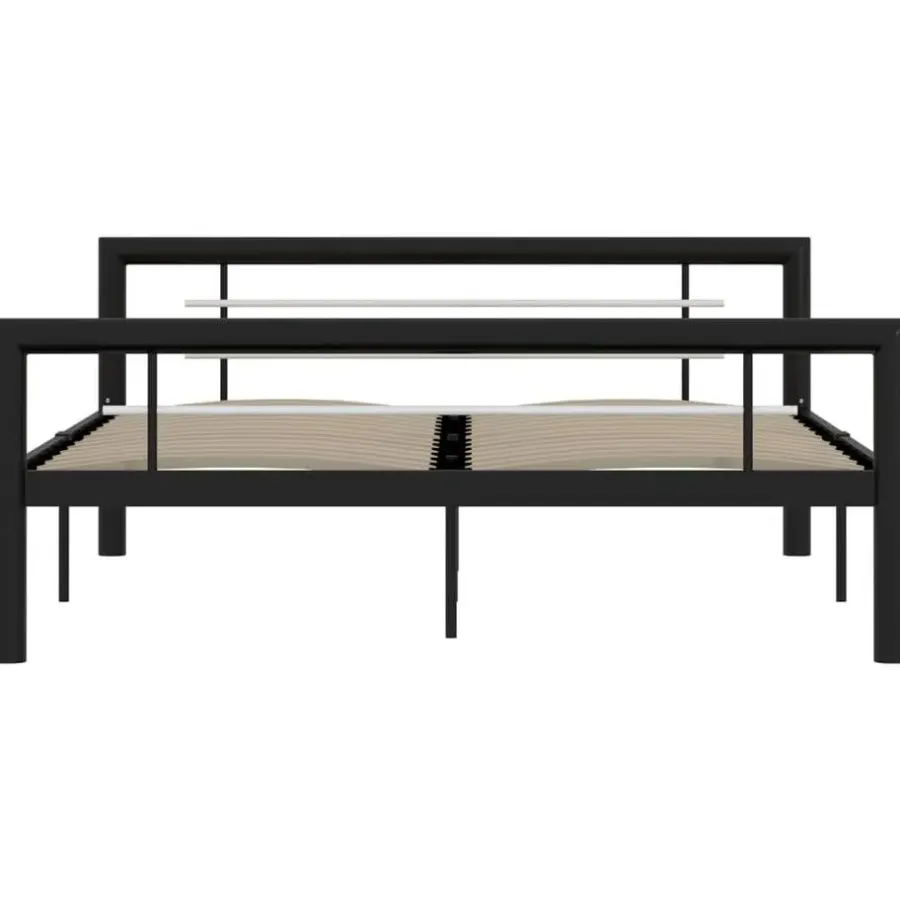 Twijfelaars-vidaXL - Bed frame met hoofdeinde - Wit - Massief grenenhout - 140x190 cm