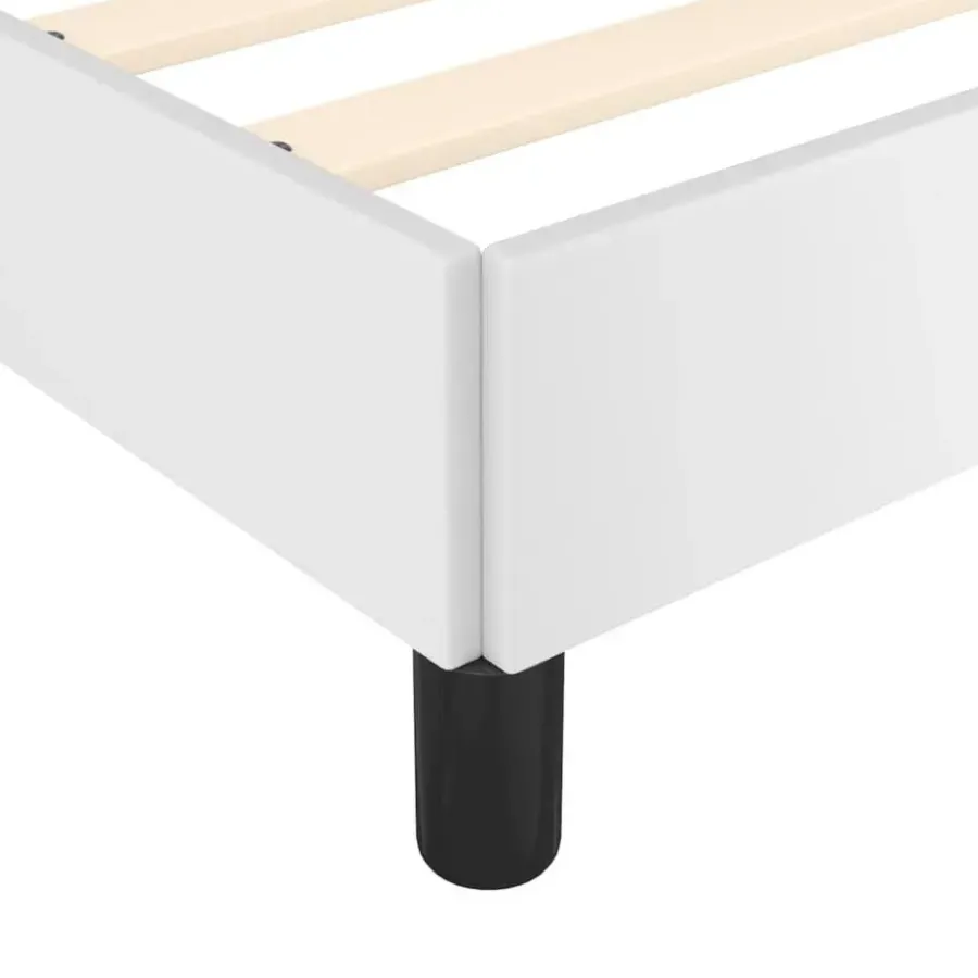 1-Persoons Bedden-vidaXL - Bed frame met hoofdeinde zonder matras - Wit - Hout - 90x200 cm