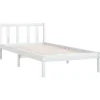 1-Persoons Bedden-vidaXL - Bed frame met hoofdeinde - Wit - Massief grenenhout - 90x200 cm