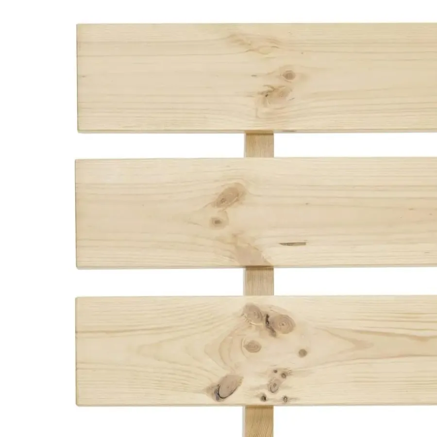 Twijfelaars-vidaXL - Bed frame met hoofdbord - Wit - Massief grenenhout - 140x200 cm