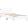 vidaXL - Bed frame met hoofdbord - Wit - Bewerkt hout - 100x200 cm
