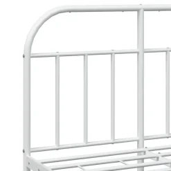 Twijfelaars-vidaXL - Bed frame met hoofd- en voeteneinde - Wit - Metaal - 120x200 cm