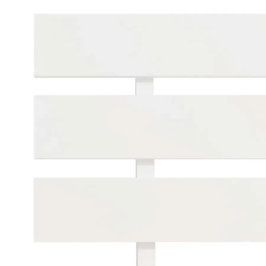 1-Persoons Bedden-vidaXL - Bed frame met hoofdbord - Wit - Massief grenenhout - 90x200 cm