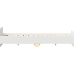 2-Persoons Bedden-vidaXL - Bed frame met hoofd- en voeteneinde - Wit - 160x200 cm