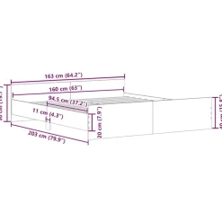 2-Persoons Bedden-vidaXL - Bed frame met hoofd- en voeteneinde - Wit - 160x200 cm