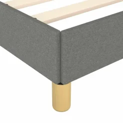 vidaXL - Bed frame met hoofdeinde - Donkergrijs - Stof - 140 x 200 cm