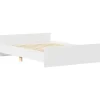 Twijfelaars-vidaXL - Bed frame met hoofd- en voeteneinde - Wit - 140x200 cm
