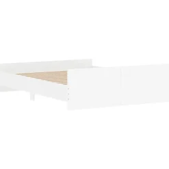 Twijfelaars-vidaXL - Bed frame met hoofd- en voeteneinde - Wit - 140x200 cm