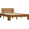 Twijfelaars-vidaXL - Bed frame met hoofdbord - Honingbruin - Grenenhout - 140x200 cm